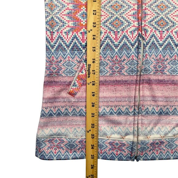 Burton Hoodie Womens Large L Pink White Aztec Peak Fleece Lined Full Zip Jacket - Picture 8 of 14